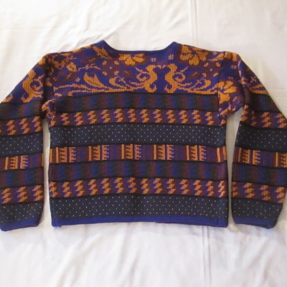 LUCE PURPLE/GOLD/BRONZE BURGUNDY/BLACK KNIT BLAZER - Picture 2 of 8